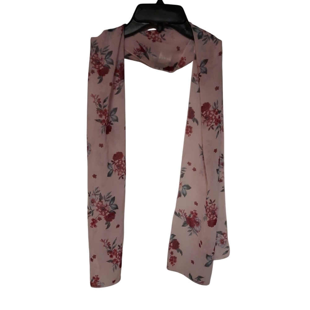 Girl's Pink Floral Scarf Pink and Violet